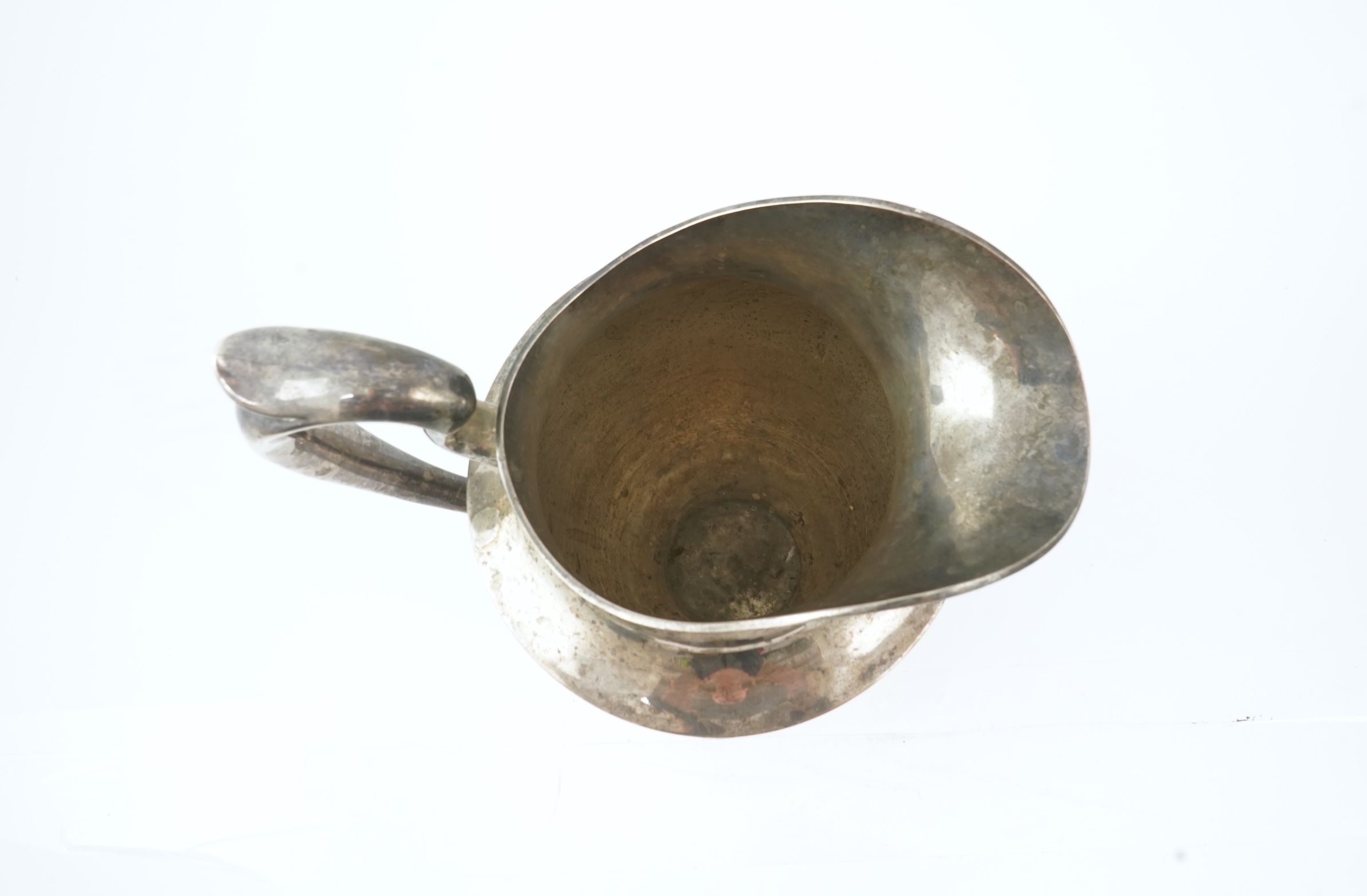 An early 20th century North American sterling silver large jug by Schofield & Co